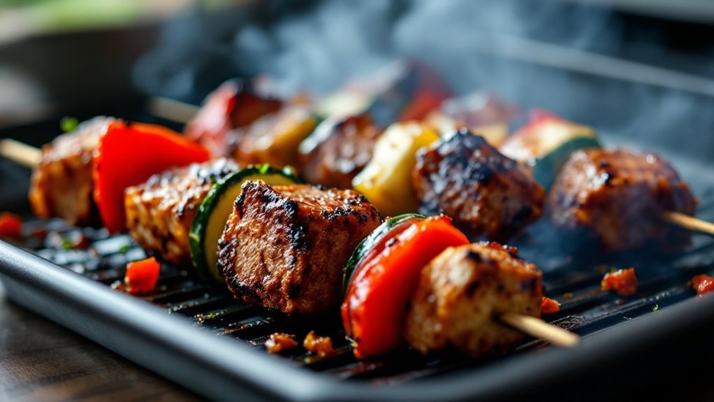 air fryer bison kebabs