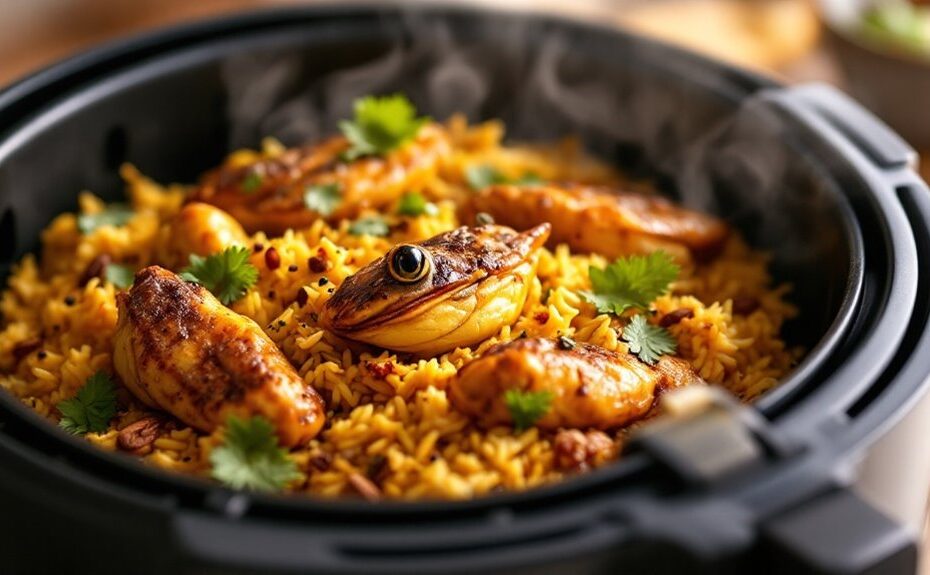 air fryer frog biryani