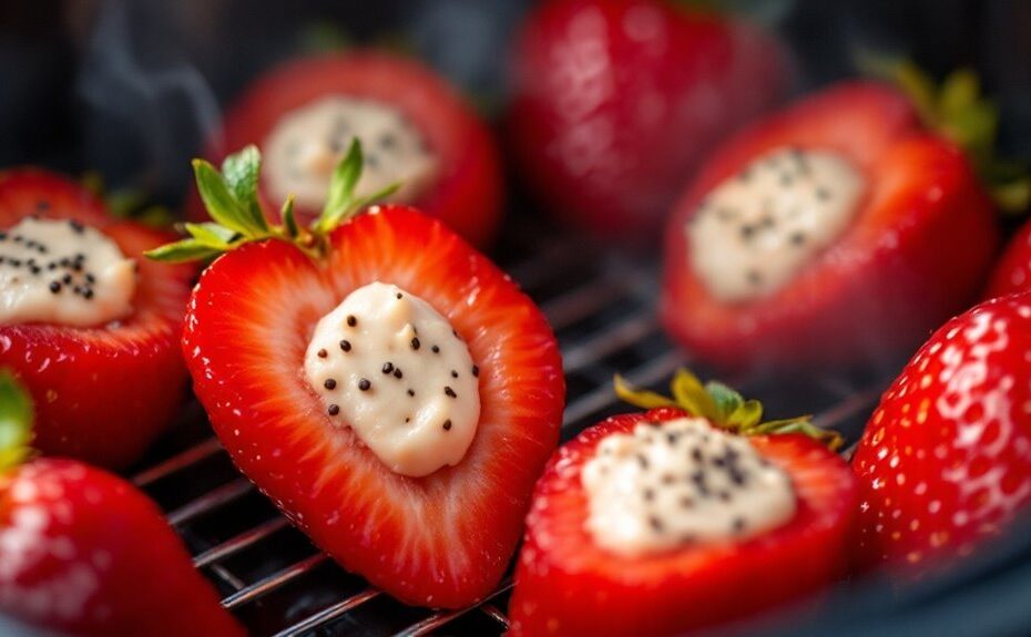 air fryer stuffed berries recipe