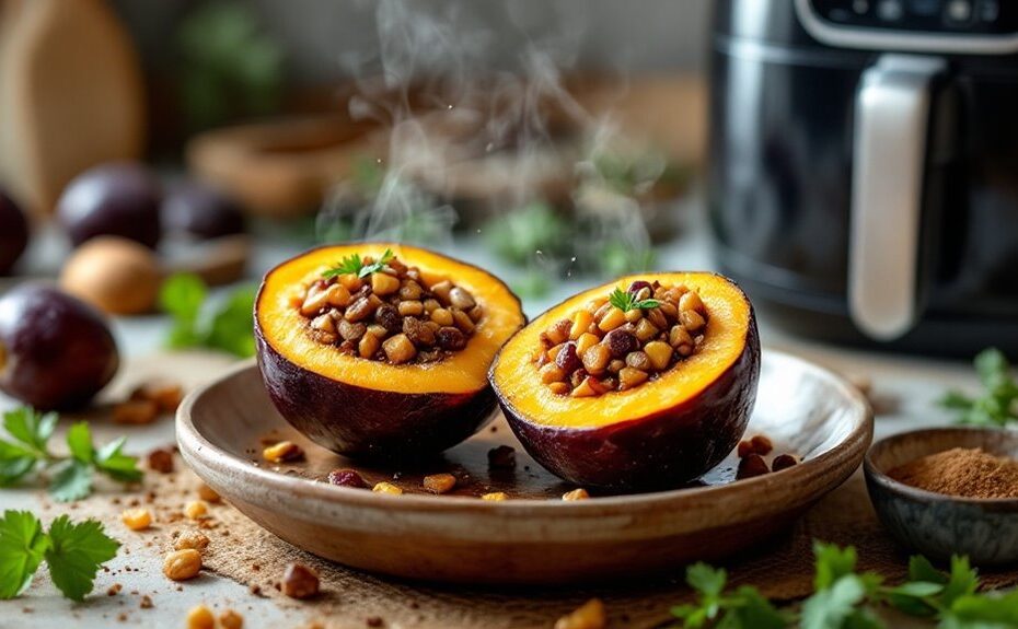 air fryer stuffed black sapote