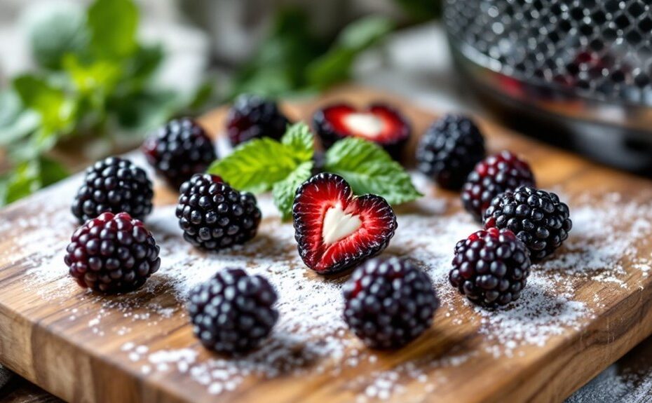 air fryer stuffed blackberries recipe