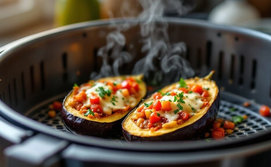 air fryer stuffed eggplant recipe