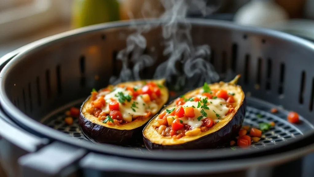 air fryer stuffed eggplant recipe