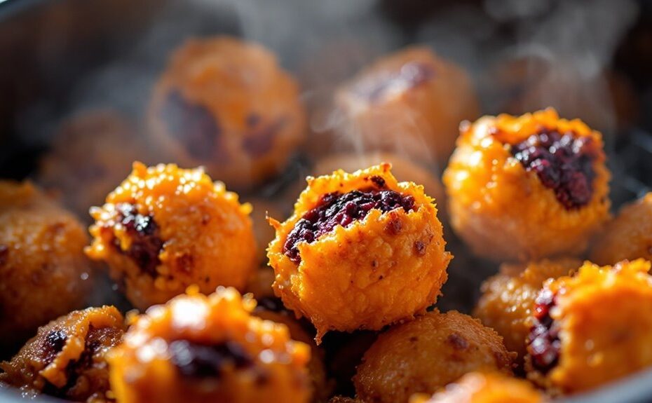 air fryer stuffed olallieberries recipe
