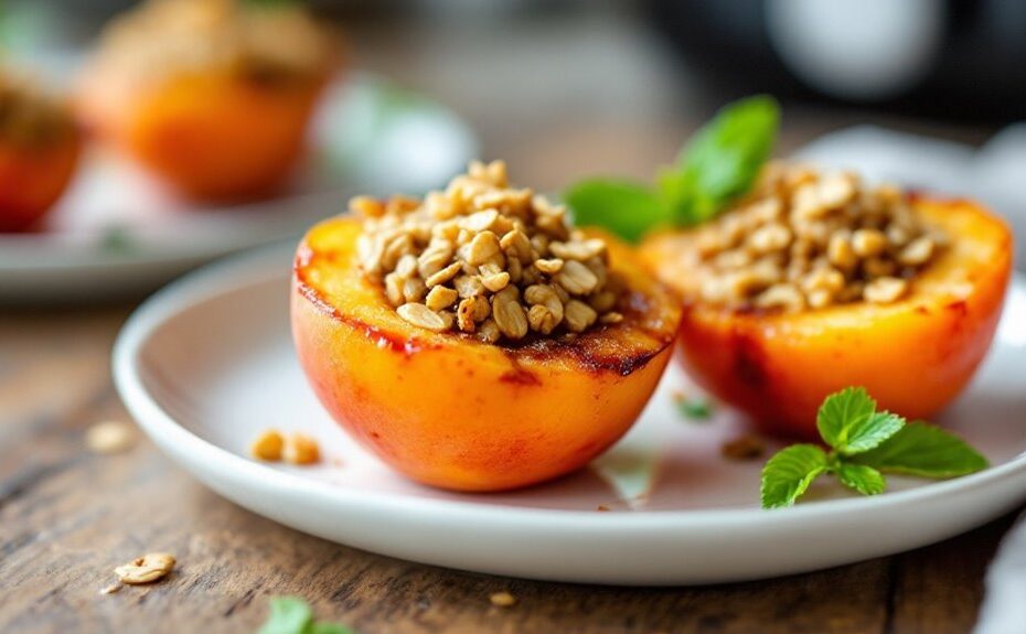 air fryer stuffed peaches recipe