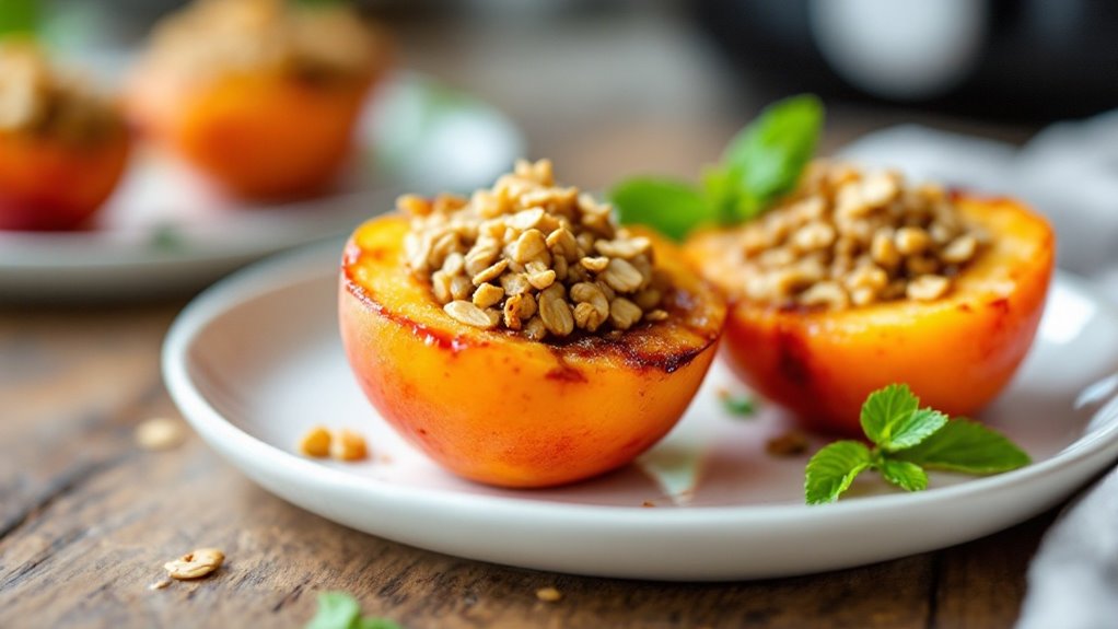 air fryer stuffed peaches recipe