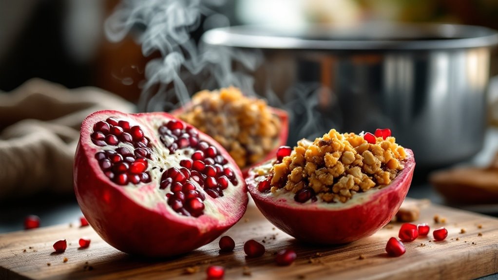 air fryer stuffed pomegranates recipe