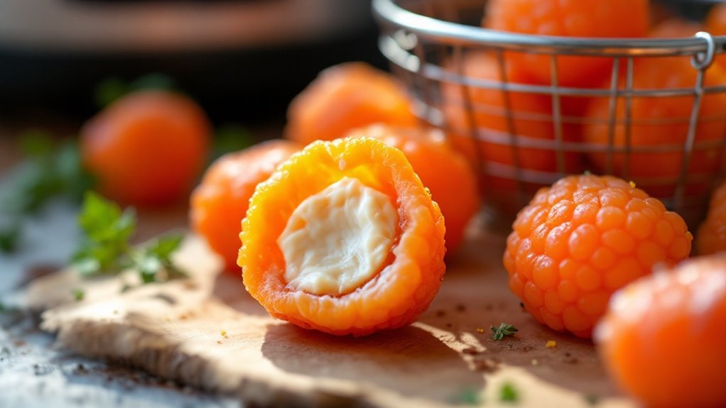 air fryer stuffed salmonberries recipe