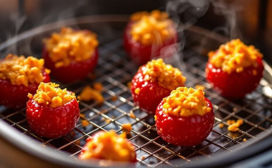 air fryer stuffed serviceberries recipe