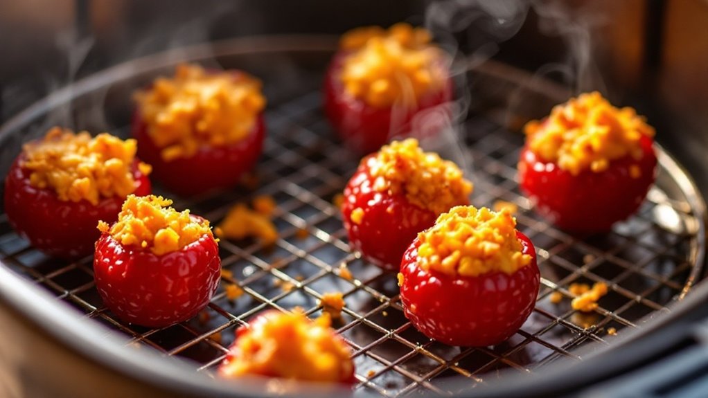 air fryer stuffed serviceberries recipe