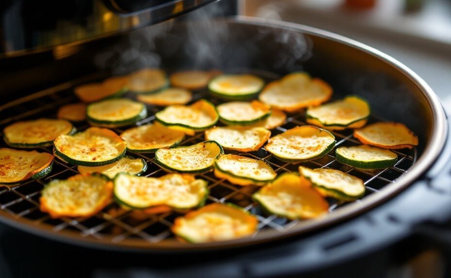 crispy air fryer zucchini chips